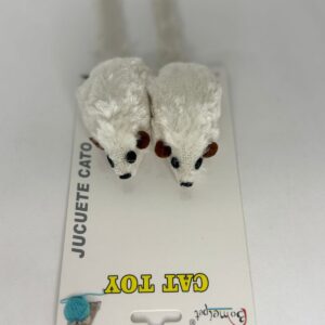 2 RATAS PELUCHE NATURAL CAT TOY