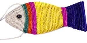 RASCADOR pez MULTICOLOR MEDIANO PARA COLGAR cm 26