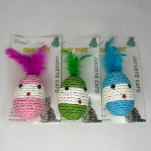 Pelota sisal c/ plumas y cara