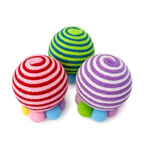 pelota con soga y 7 ponpon