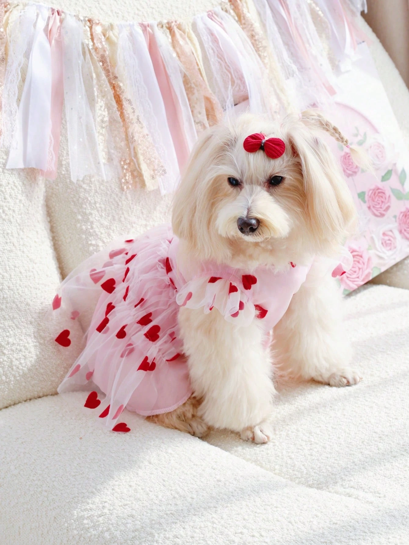 VESTIDO ENCANJE CON CORAZON - Imagen 4