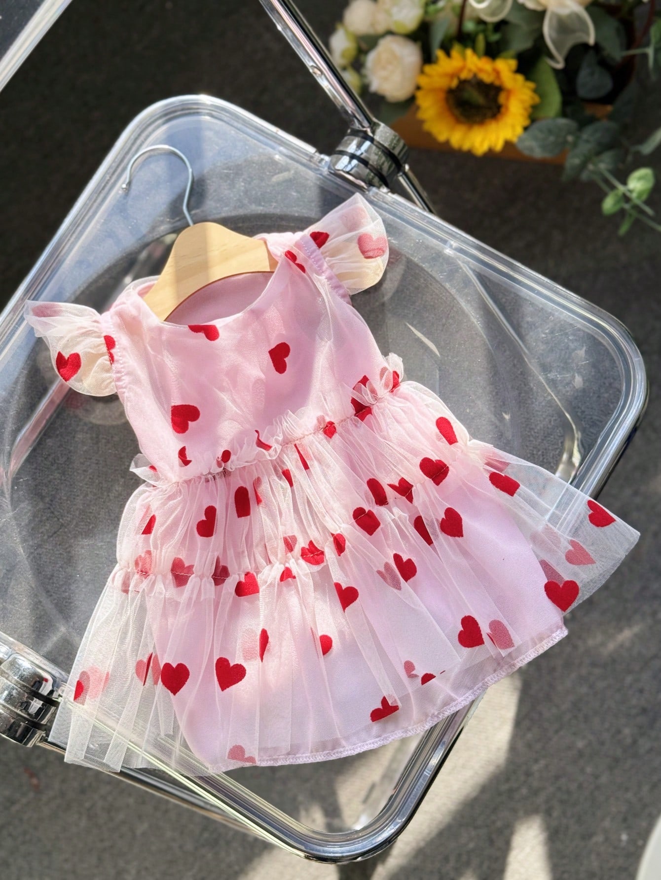 VESTIDO ENCANJE CON CORAZON - Imagen 2