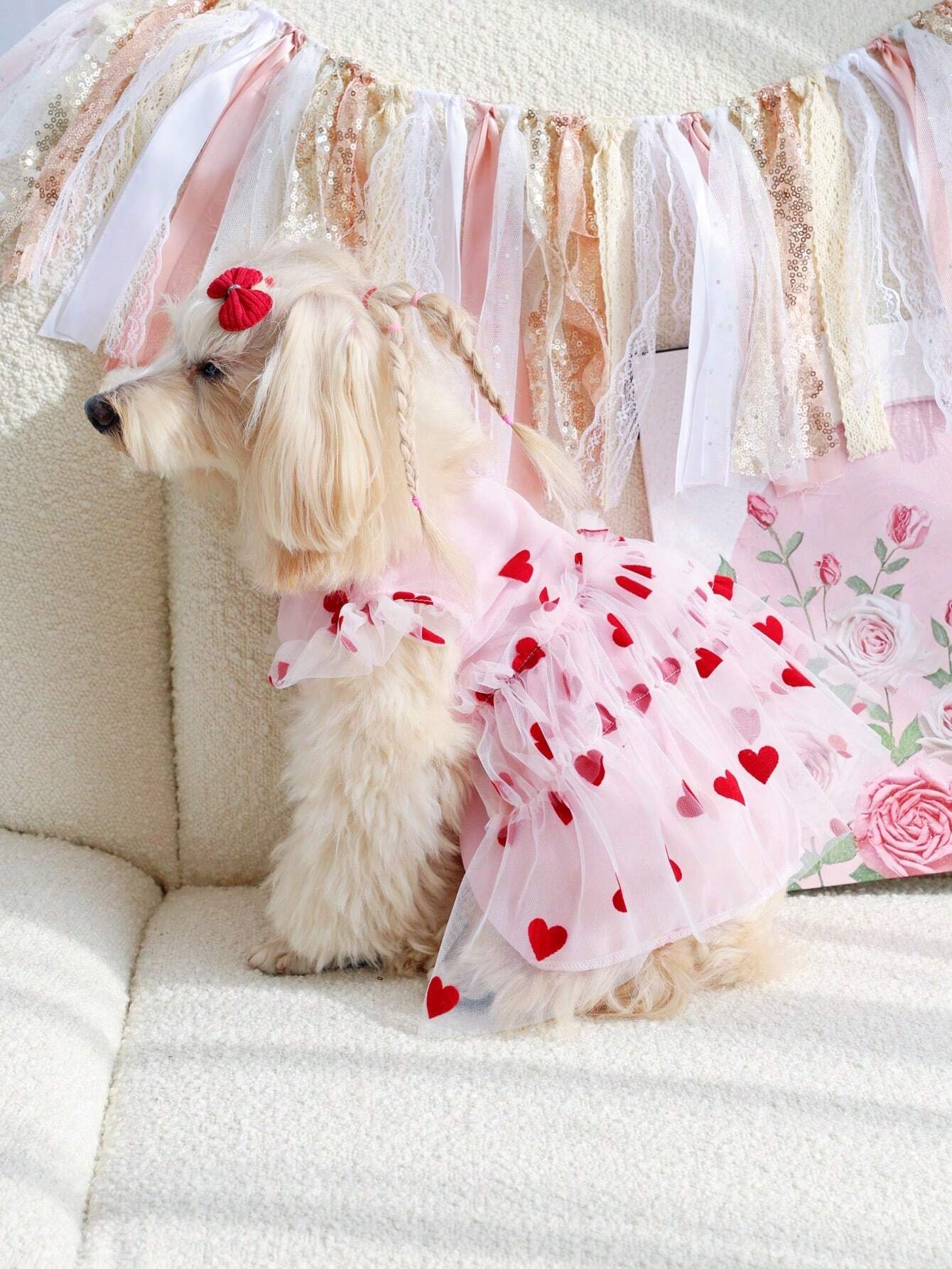 VESTIDO ENCANJE CON CORAZON - Imagen 3