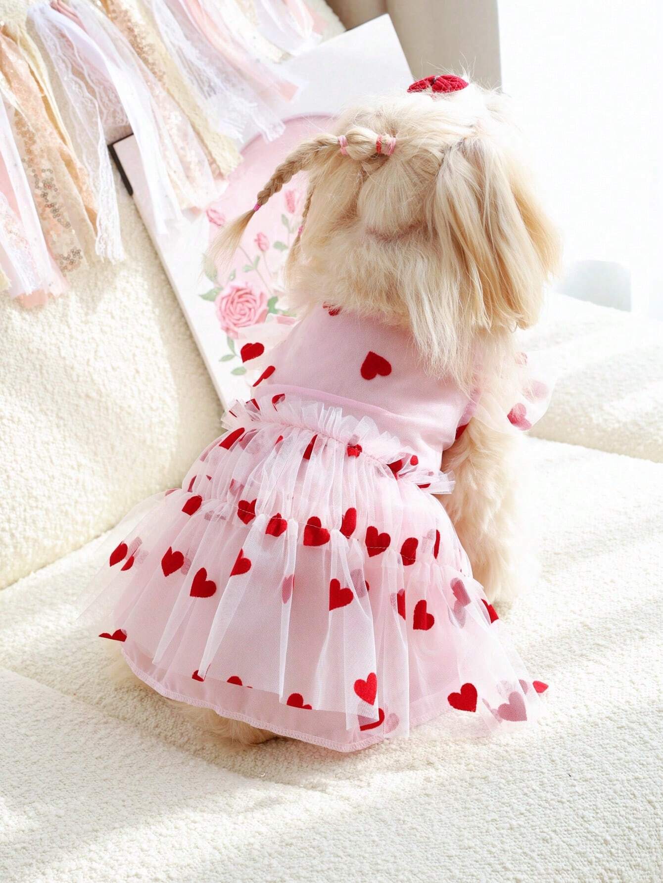 VESTIDO ENCANJE CON CORAZON - Imagen 5