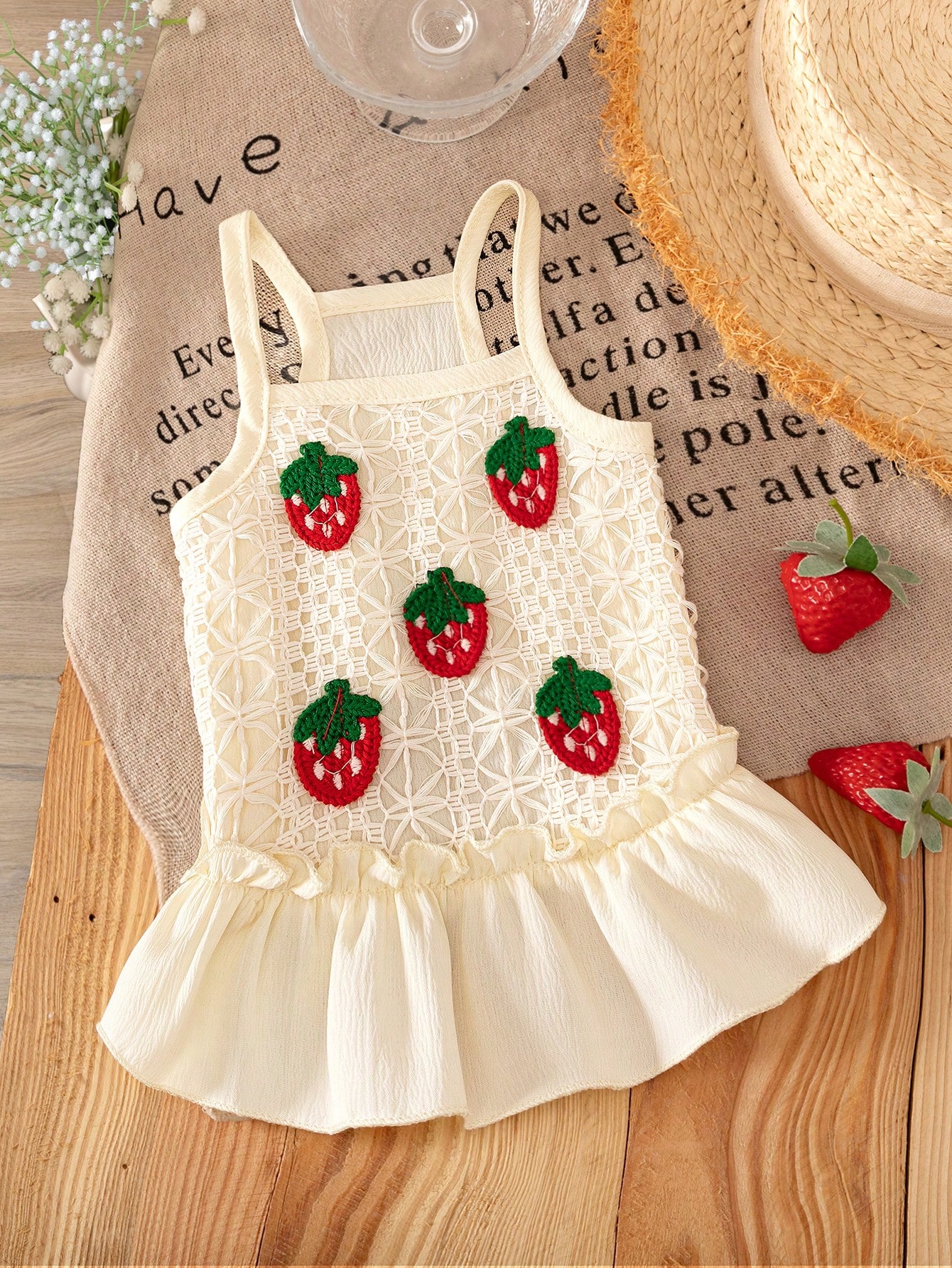 VESTIDO FRUTILLA BORDADA - Imagen 5