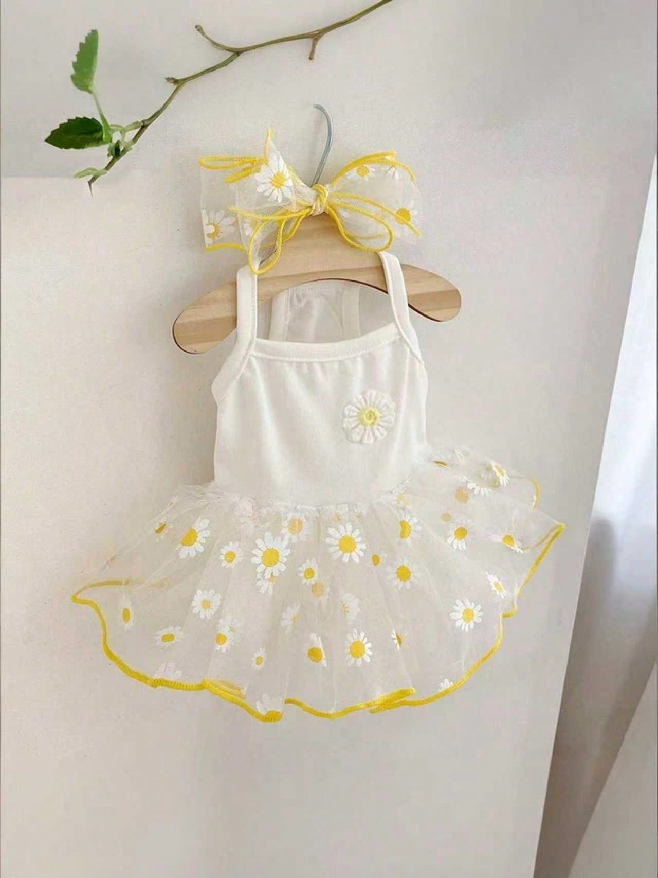 VESTIDO DE TUL CON MARGARITAS Y FRUTILLAS - Imagen 7