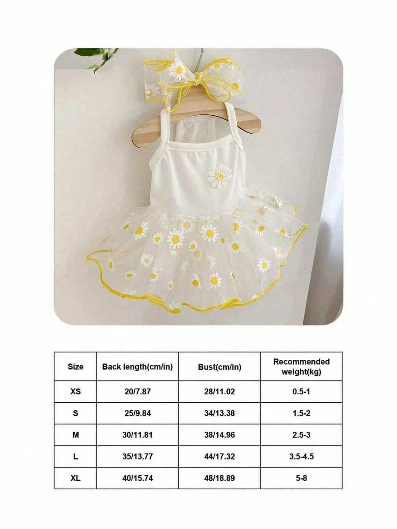 VESTIDO DE TUL CON MARGARITAS Y FRUTILLAS - Imagen 6
