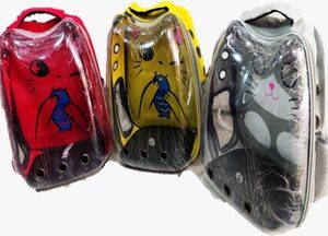 MOCHILAS TRASPARENTE DE GATO LARGO: 24 ANCHO: 33 ALTO: 41