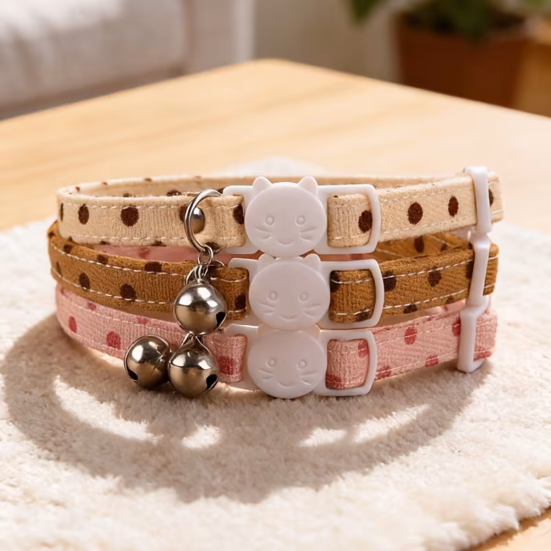 COLLAR CON LUNAR PARA GATO Y CASCABEL