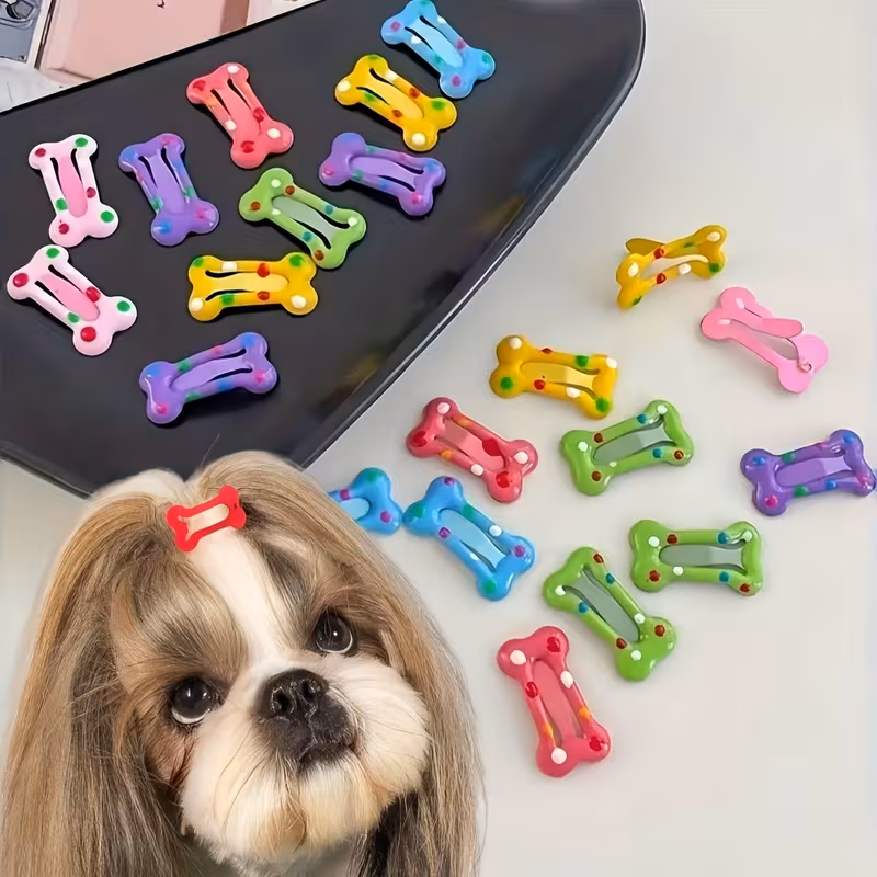 MINI PINSAS EN FORMA DE HUESO PARA MASCOTAS X 4